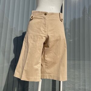 Tory Burch Kinney Khaki Bermuda Shorts Size 12